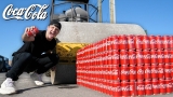 1000 CANS OF COKE vs STEAM ROLLER!! (COCA COLA vs ROAD ROLLER EXPERIMENT)