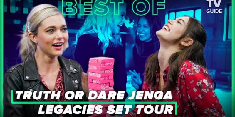 LEGACIES Stars Play Truth or Dare Jenga | Set Tour with Jenny Boyd and Kaylee Bryant