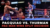 Pacquiao HUGE knockdown | Thurman bloody nose | Pacquiao vs. Thurman Highlights