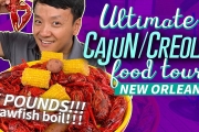 ULTIMATE Cajun / Creole Food Tour of New Orleans | 6 POUND Crawfish Boil!