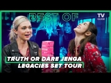 LEGACIES Stars Play Truth or Dare Jenga | Set Tour with Jenny Boyd and Kaylee Bryant